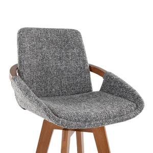 English Elm Dining/accent Chair Solid Wood Tapered Legs Cream Upholstery Mid-century Modern Seating Grey B202P471200