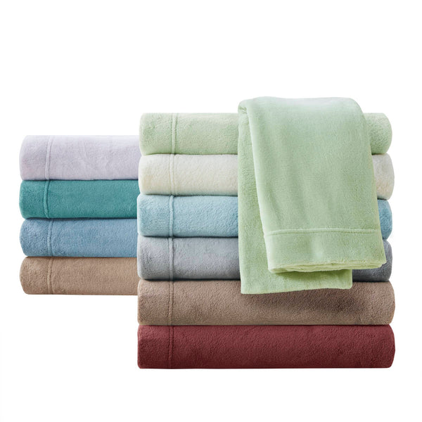English Elm 4 Pcs Micro Plush Sheet Set In Luxurious Burgundy - Ultra-Soft, Cozy, Deep-Pocket Bedding For Comfort B035P319759