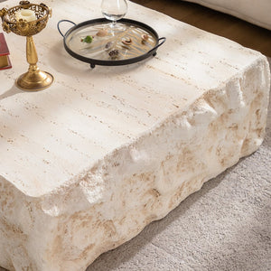 English Elm Mgo Mid-Century Round Coffee Table With Faux Stone Finish - Stylish, Durable & No Assembly Needed! W3081P344023