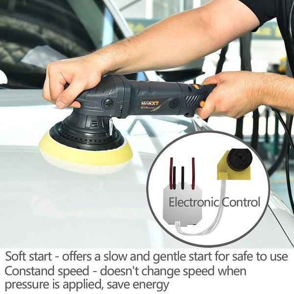 English Elm Car Rotary Polisher 7 Inch 10 Amp Variable Speed Buffer with Full Detailing Kit T3177P305039