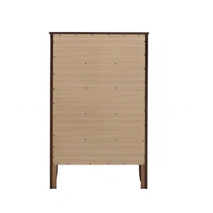 English Elm Daniel Assembled 5-Drawer Chest with English Dovetail Drawers, Metal Hardware & Solid Wood Frame Cherry 51 L x 34 W x 18 H B078P400741