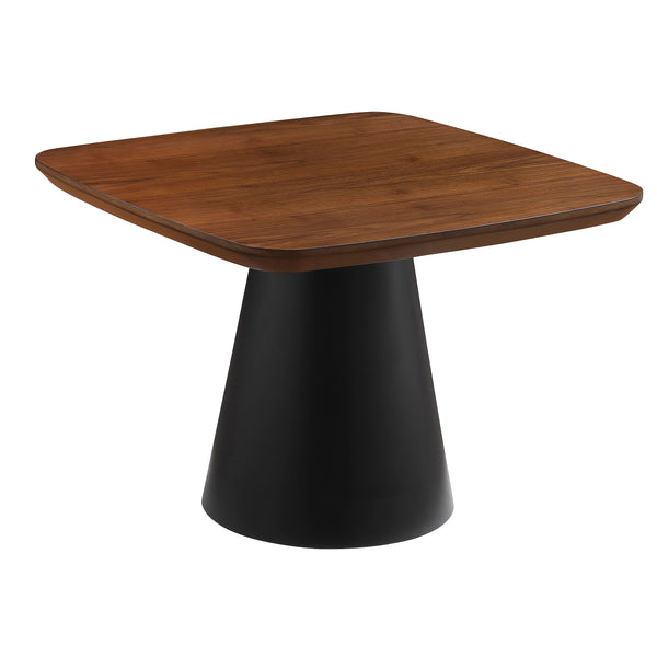 English Elm Duncan Walnut Veneer Two-piece Nesting Coffee Set with Matte Black Conical Bases B062S01486