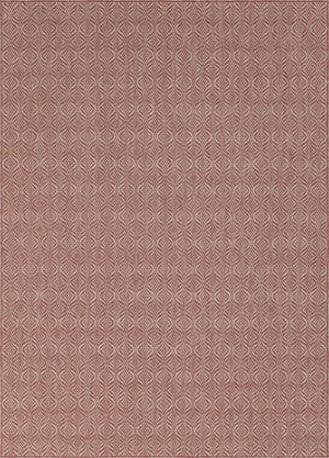 Unique Loom Outdoor Trellis Deco Trellis Machine Made Trellis Rug Rust Red, Ivory 8' 0" x 11' 4"