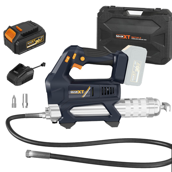 English Elm Heavy Duty Cordless Grease Gun 20v with 6 Speed Modes Led Light and 40 Inch Hose T3177P305047