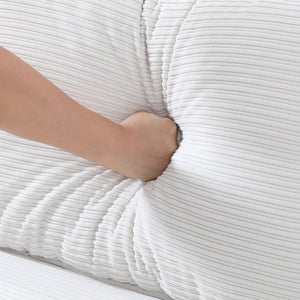 English Elm The 53-inch sofa with durable metal frame and sponge cushions, space-saving American-style comfort for studio living Beige W3371P309473