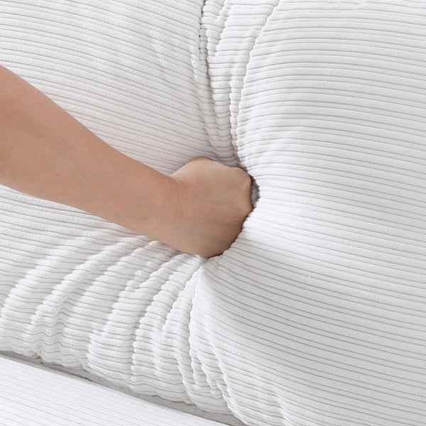 English Elm The 53-inch sofa with durable metal frame and sponge cushions, space-saving American-style comfort for studio living Beige W3371P309473