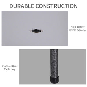 English Elm Outsunny 4Ft Portable Folding Cleaning Table With Sink - Ideal For Fish Filleting, Camping, & Picnics W2225P200827-GIGA