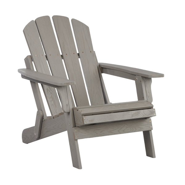 English Elm Oversize Folding Hemlock Adirondack Chair Embossed Grain for Patio Pool Firepit W2640P400912