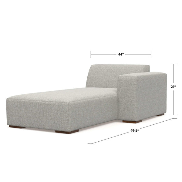 English Elm Rex Right Chaise Sofa Module - Eco-Friendly, Versatile Seating With Plush Comfort & Modern Design B136P199236-GIGA