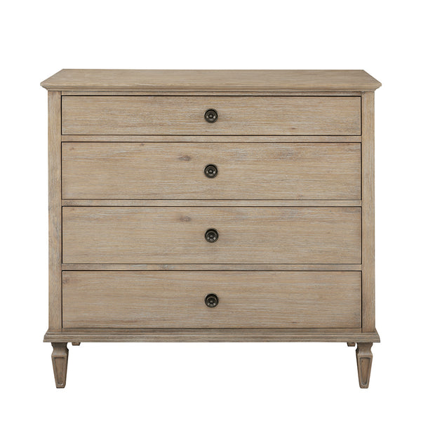 JLA Home Madison Park Signature - 4-drawer Victoria dresser, 40" antique-finish wood, dovetail drawers, metal knobs, anti-tip safety and clearance MPS137-0004