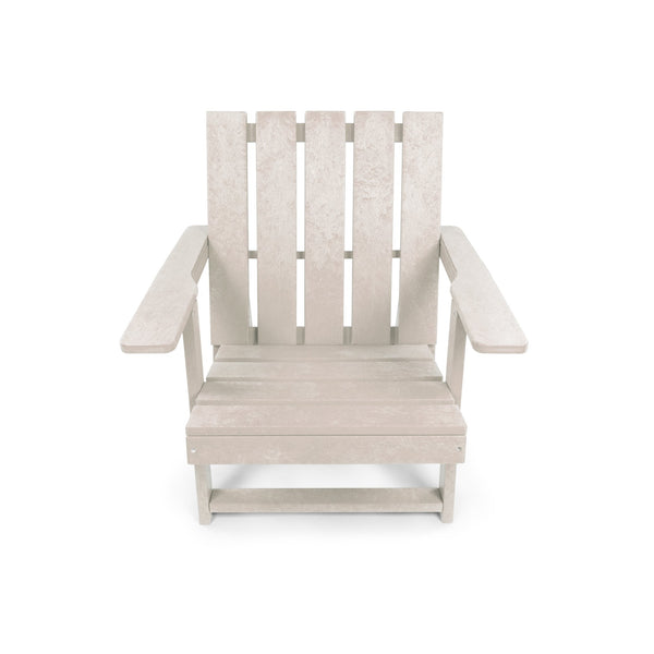 English Elm Shoreline Recycled Hdpe Folding Adirondack Chair Fully Assembled Modern Patio Seating Ivory B2745P409687