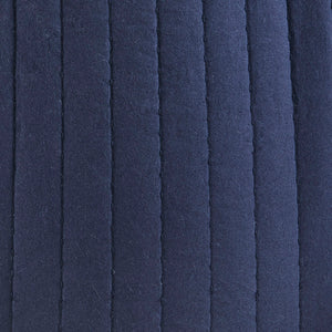 JLA Home INK+IVY - Cotton Quilted Euro Sham with Embroidered Texture, Breathable 26x26 Farmhouse Accent Pillow Cover Navy II11-1077