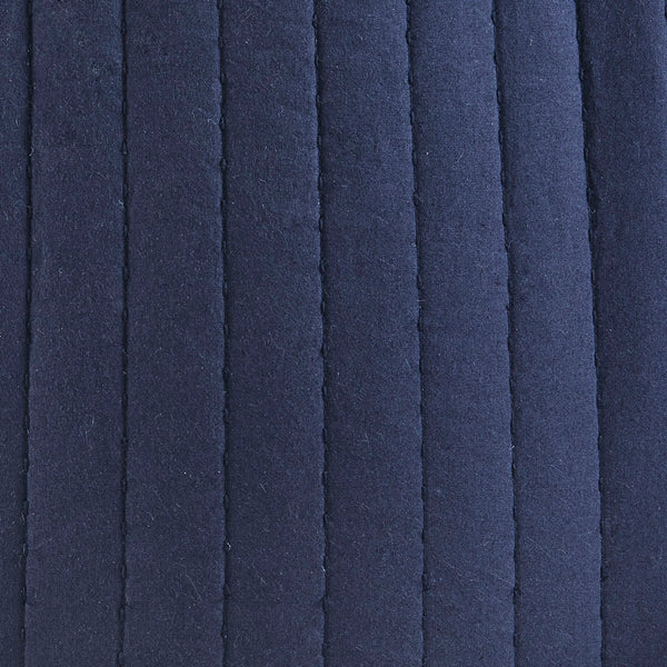 JLA Home INK+IVY - Cotton Quilted Euro Sham with Embroidered Texture, Breathable 26x26 Farmhouse Accent Pillow Cover Navy II11-1077