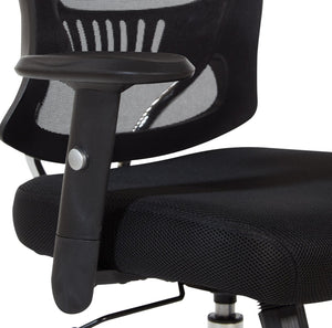 OSP Home Furnishings Mesh Task Chair with Lumbar Support Breathable Seat and Ergonomic Arms for Home Office EM91027C-3