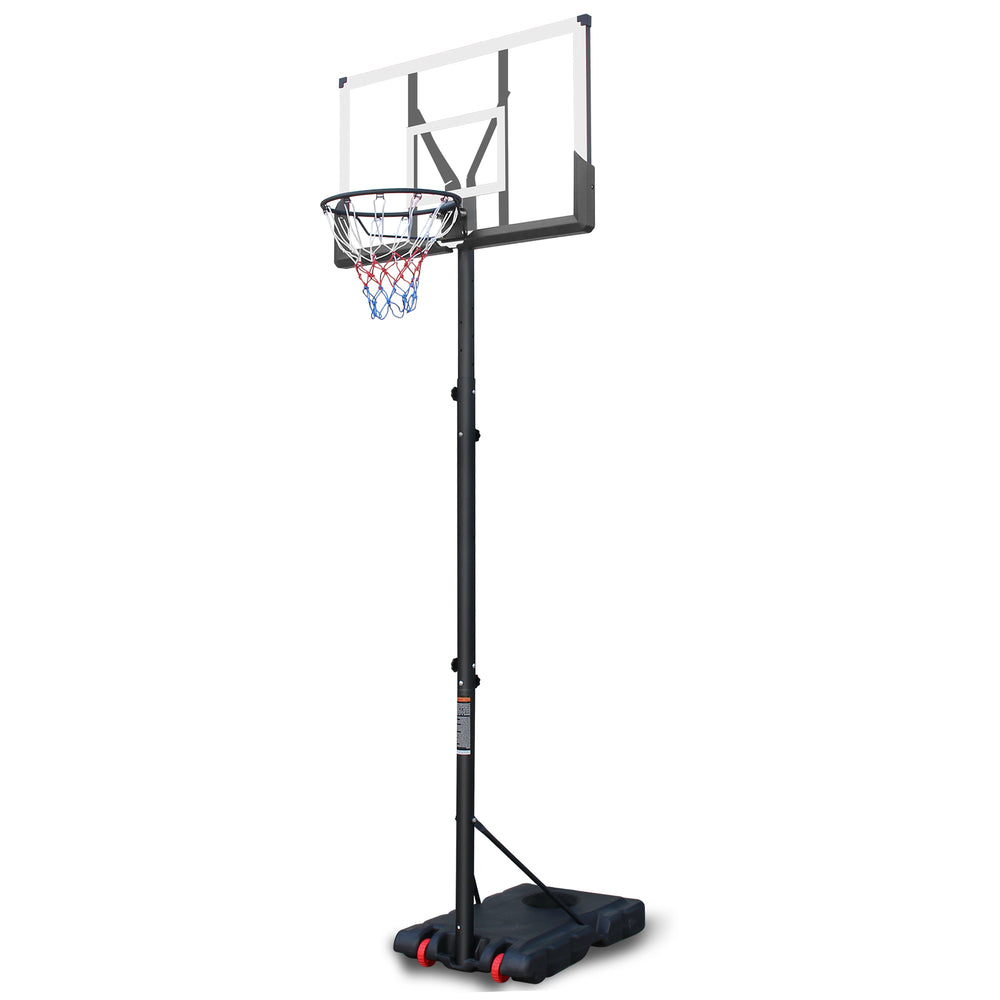 English Elm Use Adjustable Polycarbonate Basketball Hoop System with Steel Frame and Portable Base W1408P295941