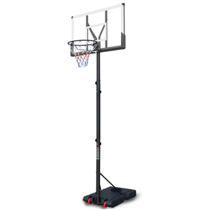 English Elm Use Adjustable Polycarbonate Basketball Hoop System with Steel Frame and Portable Base W1408P295941