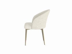 English Elm Cora White Fabric Side Chair Set of 2 — Upholstered Armless Dining Chairs, 220lb Capacity, 16" Clearance B2726P297777