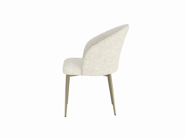 English Elm Cora White Fabric Side Chair Set of 2 — Upholstered Armless Dining Chairs, 220lb Capacity, 16" Clearance B2726P297777
