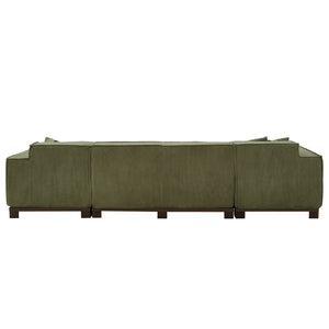 English Elm Swivel Barrel Accent Chair Chenille Tufted Round Club Seat for Living Room Lounge Green N719S002220F