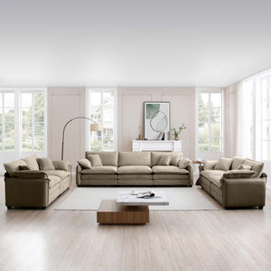 English Elm Modern 3-Piece Sofa Set In Tan Corduroy - Stylish & Comfortable Seating For Any Living Space! W714S00714