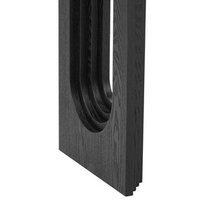 English Elm U_Style Modern Fraxinus Mandschurica Console Table With Round Hollow Legs For Foyer & Living Room Decor N711P205931B-GIGA