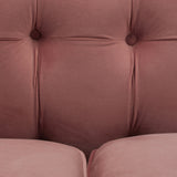 English Elm Jack 84" Modern Tuxedo Tufted Sofa, Ash Rose Pink Velvet