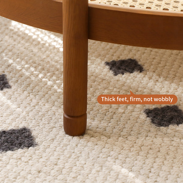 English Elm Modern Farmhouse Round Coffee Table Set - Stylish Nesting Wooden & Glass Design For Living Spaces W2105P210284