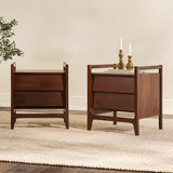 22" Angle-Face 2-Drawer Nightstand - Set of 2 Walnut OSWB4CWT-2PK Walker Edison