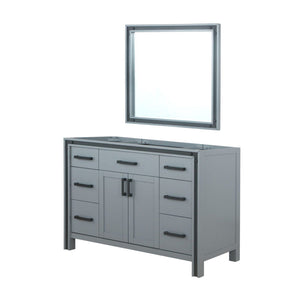 English Elm Dark Grey Bath Vanity Set With 34" Mirror - 48" W, Ample Storage, Modern Design, Easy Install B2731S00540