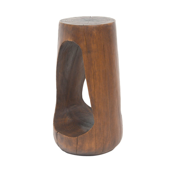 English Elm Christopher Knight Home® - Outdoor Hollow Design Side Table - Lightweight Concrete With Wood-Like Finish For Patio & Poolside Use N770P291496A