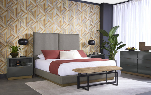 Sunpan Pilar Bench - Handcrafted Cowhide Seating with Stylish Black Iron Frame for Elegant Transitional Spaces Brown