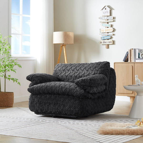 English Elm Liyasi Full Compression Swivel Lounge Chair – Ergonomic, Stylish Comfort For Relaxation & Napping W820P312317