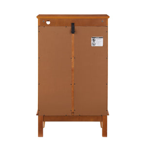 English Elm 2 Doors Curio Cabinet With Adjustable Shelves, Mirrored Back & Integrated Lighting - Elegant Oak Display W2275P177197