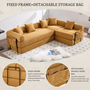 English Elm United We Win Convertible Folding Sofa Bed – Cozy Corduroy Memory Foam Couch For Small Spaces! W1568S00251-GIGA