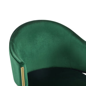 English Elm Christopher Knight Home® - Modern Velvet Upholstered Dining Chair with Plush Velvet Seat and Sleek Metallic Frame for Comfort Emerald,Gold 32.25 L x 23.75 W x 21.25 H N776P224512G