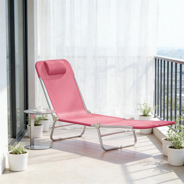 English Elm Comfortable Folding Outdoor Chaise Lounge with Mesh Seat Five Position Reclining Resort Style T3971P481640