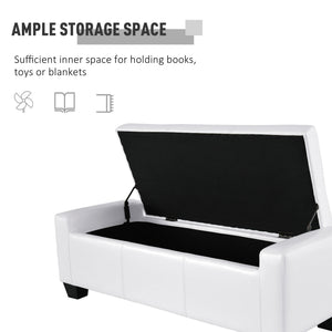 English Elm Faux Leather Tufted Storage Bench with Soft Close Lid for Bedroom or Entryway T3971P383396