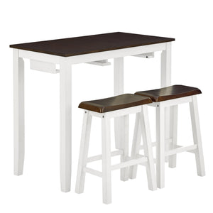 English Elm Bar Table and Stool Set Industrial Mdf Counter Height Dining for Game Room or Nook W487P331242