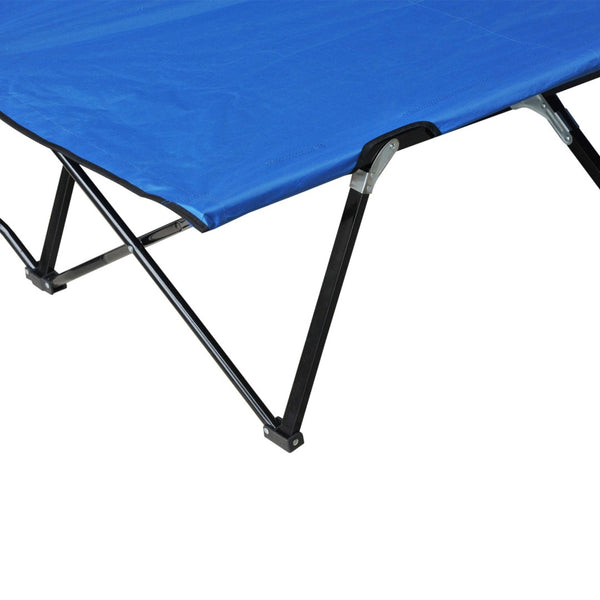English Elm Outsunny 2-Person Folding Camping Cot - Extra Wide Elevated Portable Bed For Comfort & Easy Travel W2225P217032-GIGA