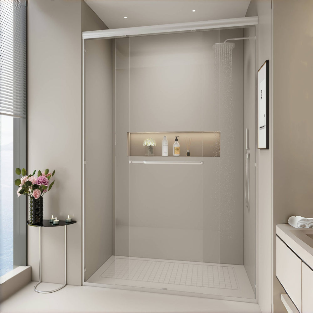 English Elm Shower Door Replacement Rollers Brushed Nickel Pack for Smooth Quiet Sliding Glass Tracks W1920P338935