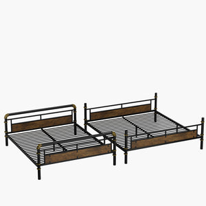 English Elm Full Xl Over Queen Metal Bunk Bed – Stylish Industrial Design With Detachable Feature For Teens! W2580S00013