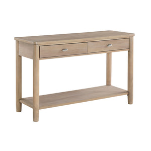 English Elm Classic Wooden End Table with Drawer and Open Shelf, 24" Square Accent Table for Living Room Natural 51.5 L x 23.25 W x 11.25 H B011P285304