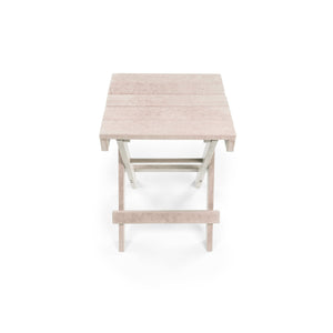 English Elm Riverstone Recycled Hdpe Folding Outdoor Bistro Table Weatherproof Patio Balcony Sand B2745P409705