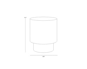 Sunpan Bernaby End Table - Elegant Round Design with Hand-Painted Finish, Perfect for Contemporary Spaces Gunmetal