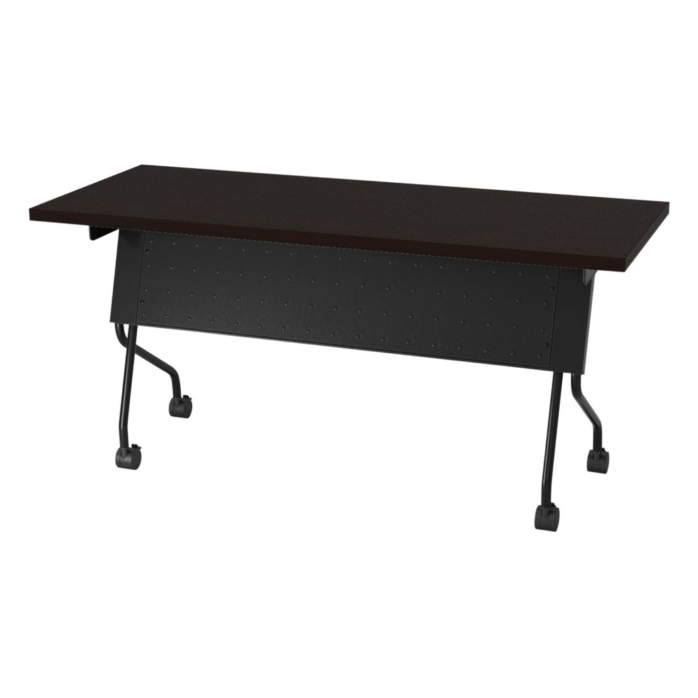 OSP Home Furnishings 5' Flip Top Nesting Training Table with Locking Casters for Offices and Classrooms Espresso 84225BE
