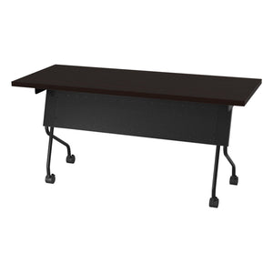OSP Home Furnishings 5' Flip Top Nesting Training Table with Locking Casters for Offices and Classrooms Espresso 84225BE