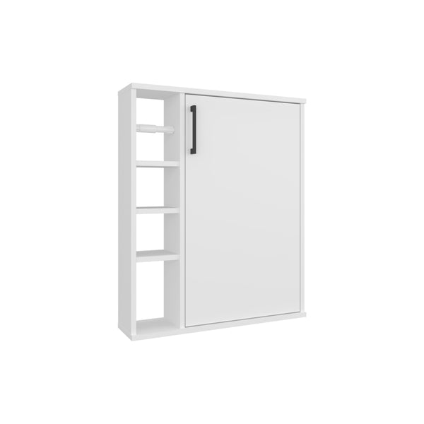 English Elm Medicine Cabinet White 1 Door 7 Shelves – Engineered Wood Bathroom Storage, Durable Sleek Design B097P369426