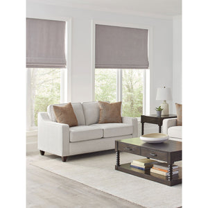 English Elm Mahaffey Chenille Loveseat with Sloped Arms Boxed Cushions and Tapered Wood Legs B062P357783