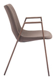 Desi Dining Chair - Set of 2 Brown & Walnut 109730 Zuo Modern