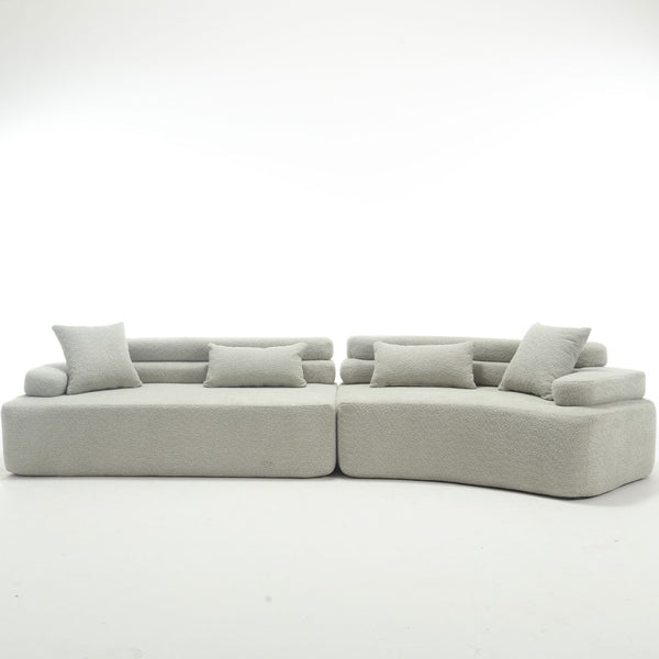 English Elm Modern Foam-Filled Sleeper Sofa Bed For Living Room & Bedroom, Stylish Boucle Design, 3 Colors W2705S00008-GIGA